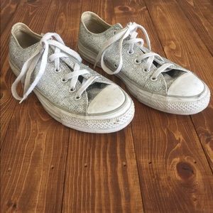 Silver Sparkle converse