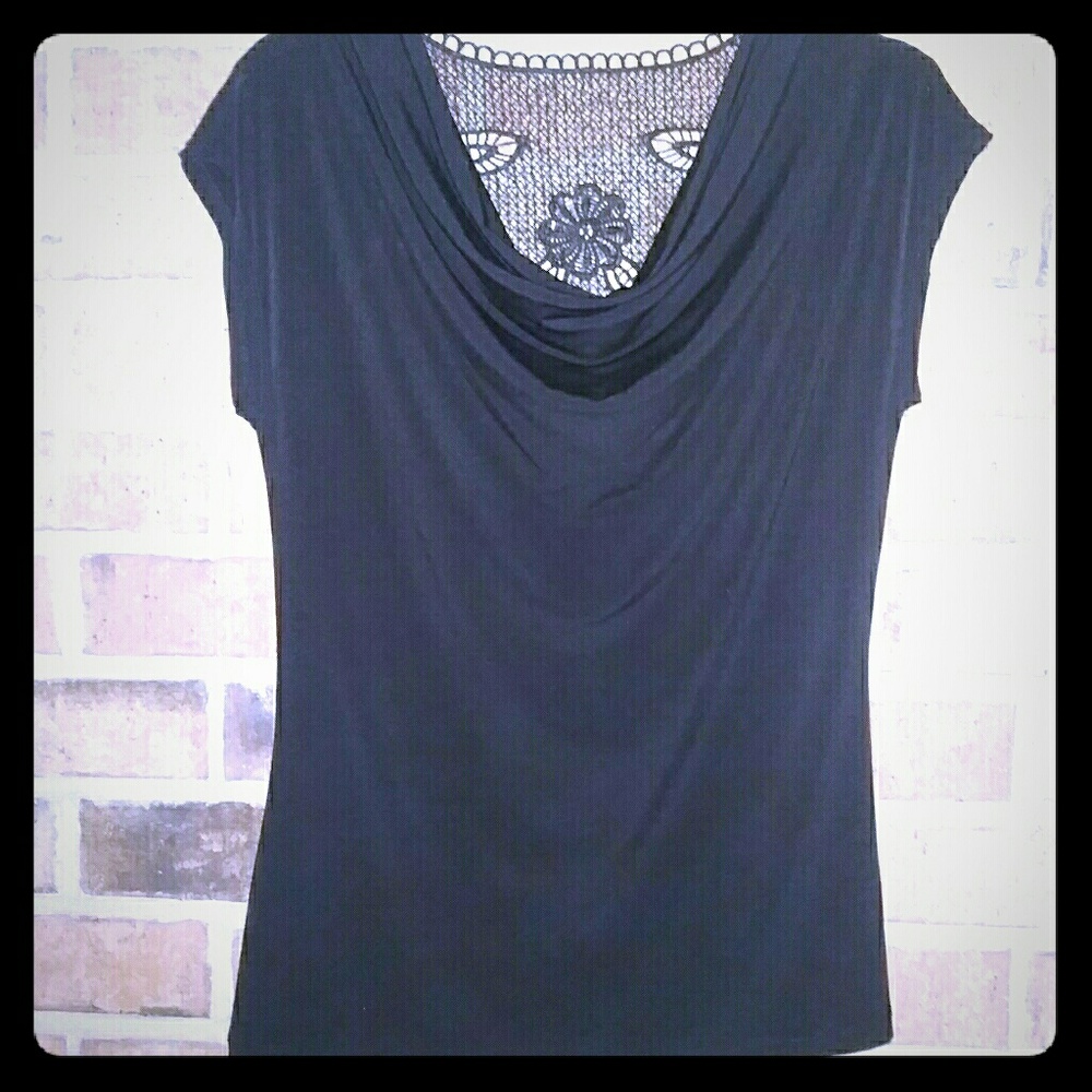 Black sleeveless blouse