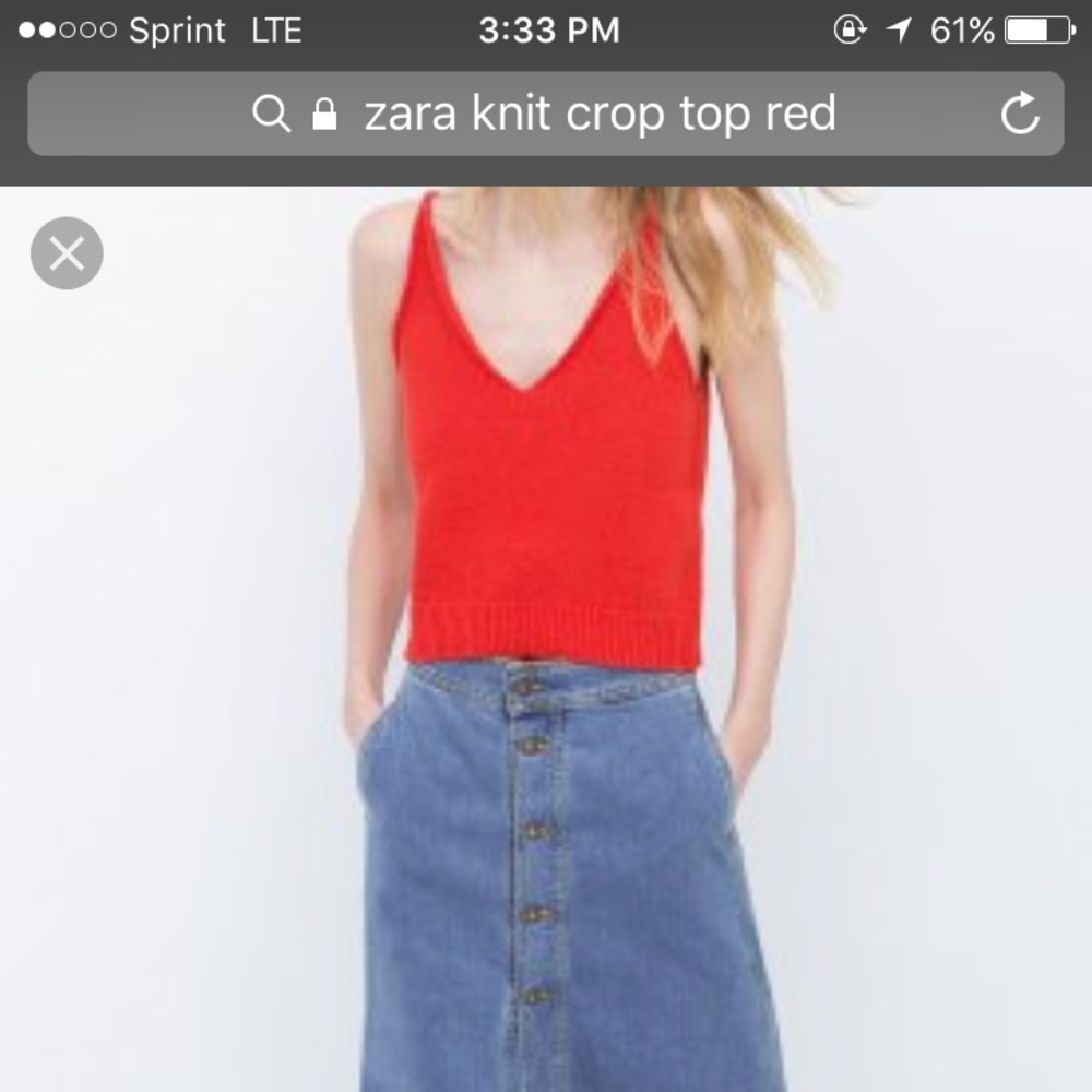 Zara knit crop top