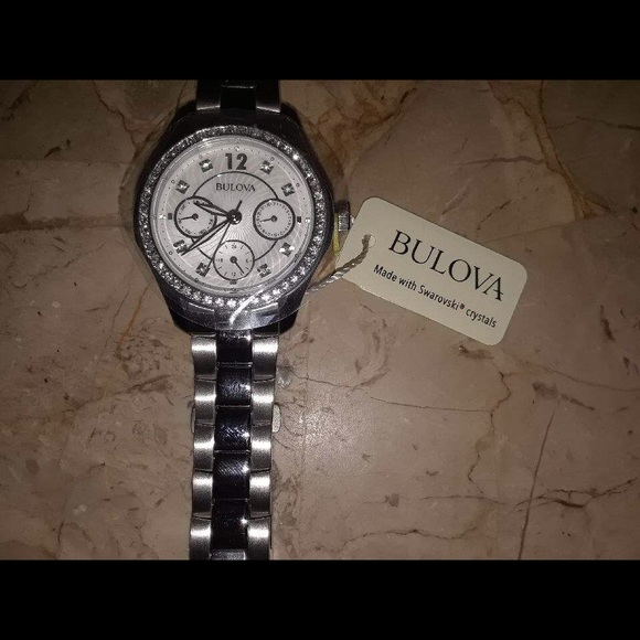 Bulova watch/Swarovski Crystals