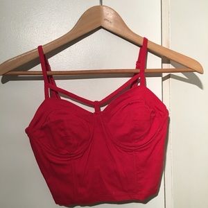 Red crop top