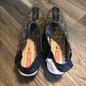 Eco-Friendly Floral Leather Heels by Pikolinos main image 1