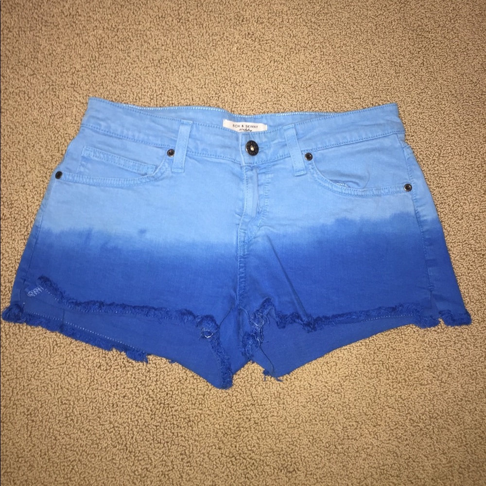Blue Ombré Rich and Skinny Shorts