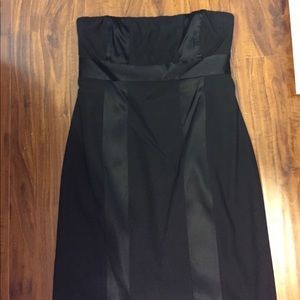 Express Design black strapless cocktail dress
