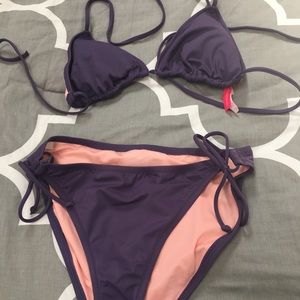 Purple Victoria Secret Bathing Suit Set