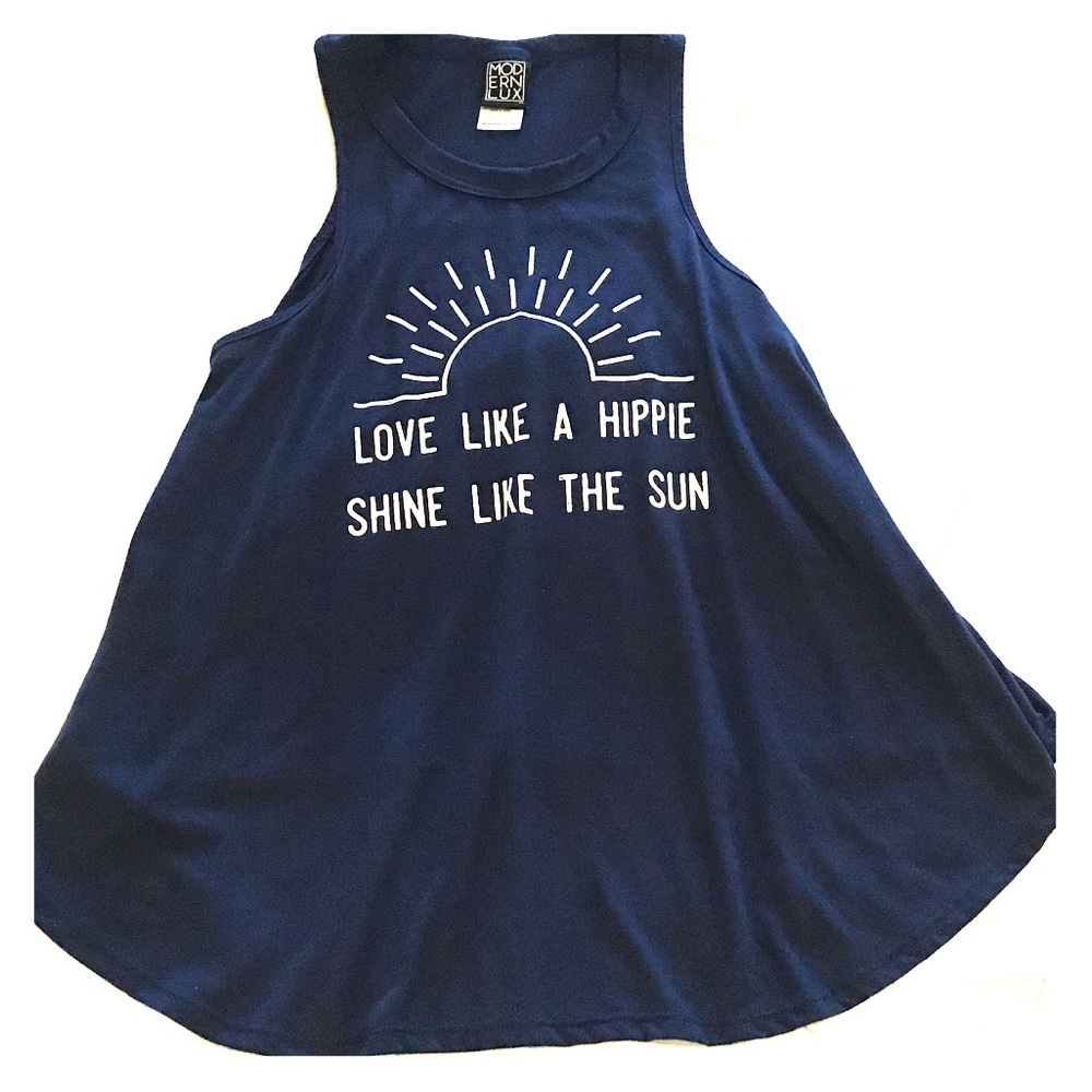Navy Love Like A Hippie Tank ✌️