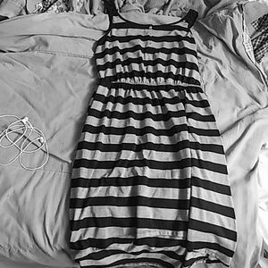 Striped Hi-Low Dress