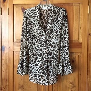 Susan Graver Animal Print Blouse