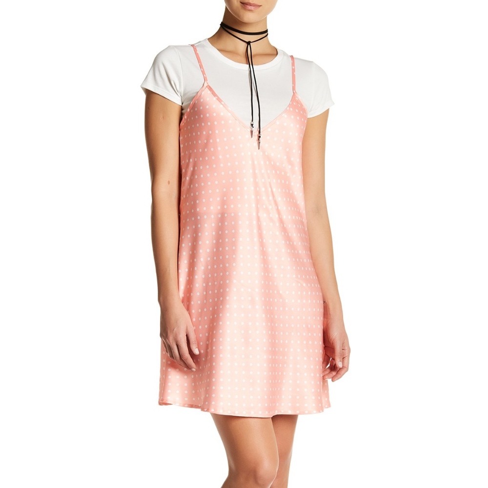 Want & Need Twofer Top Dress & Necklace Set L