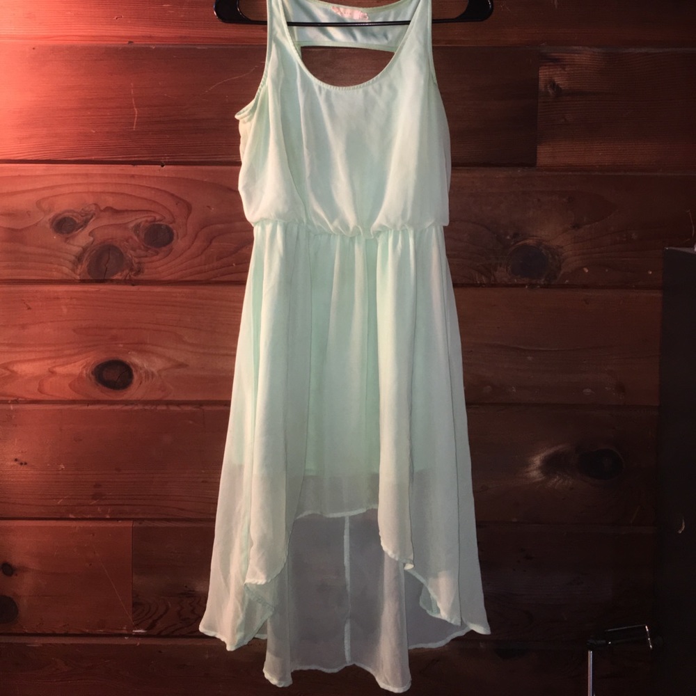 Mint green juniors dress