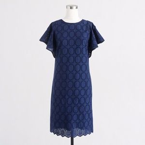 J.Crew Flutter Sleeve Eyelet Dress
