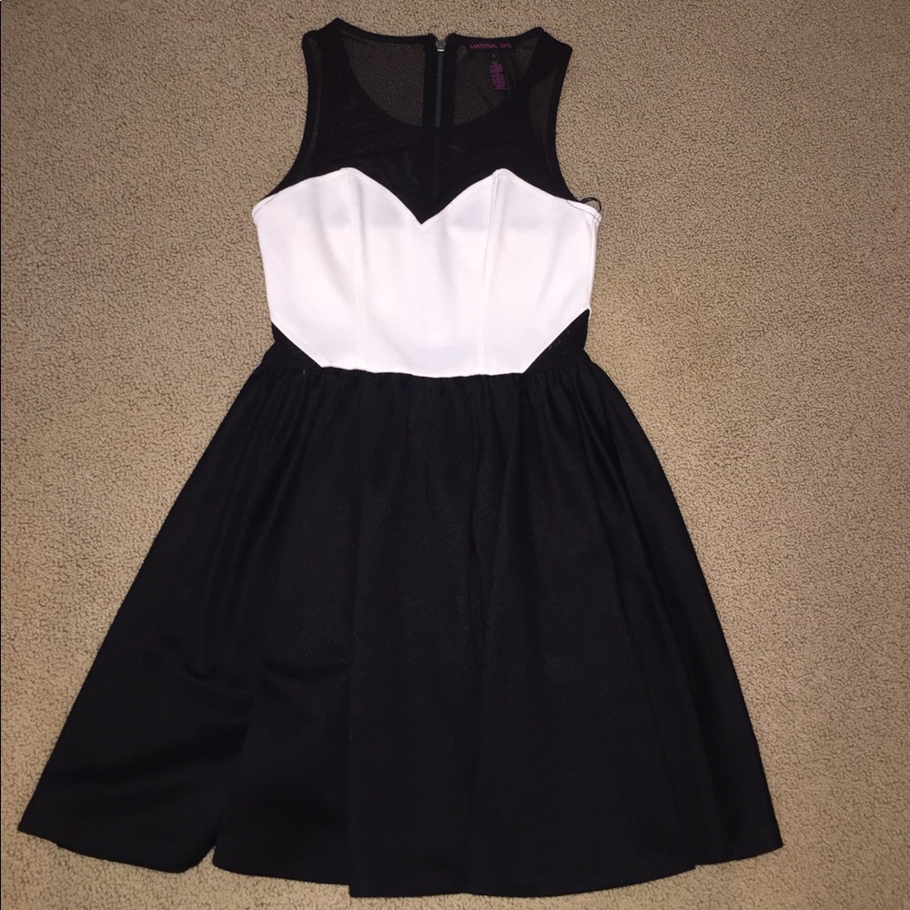 Black and white babydoll dress