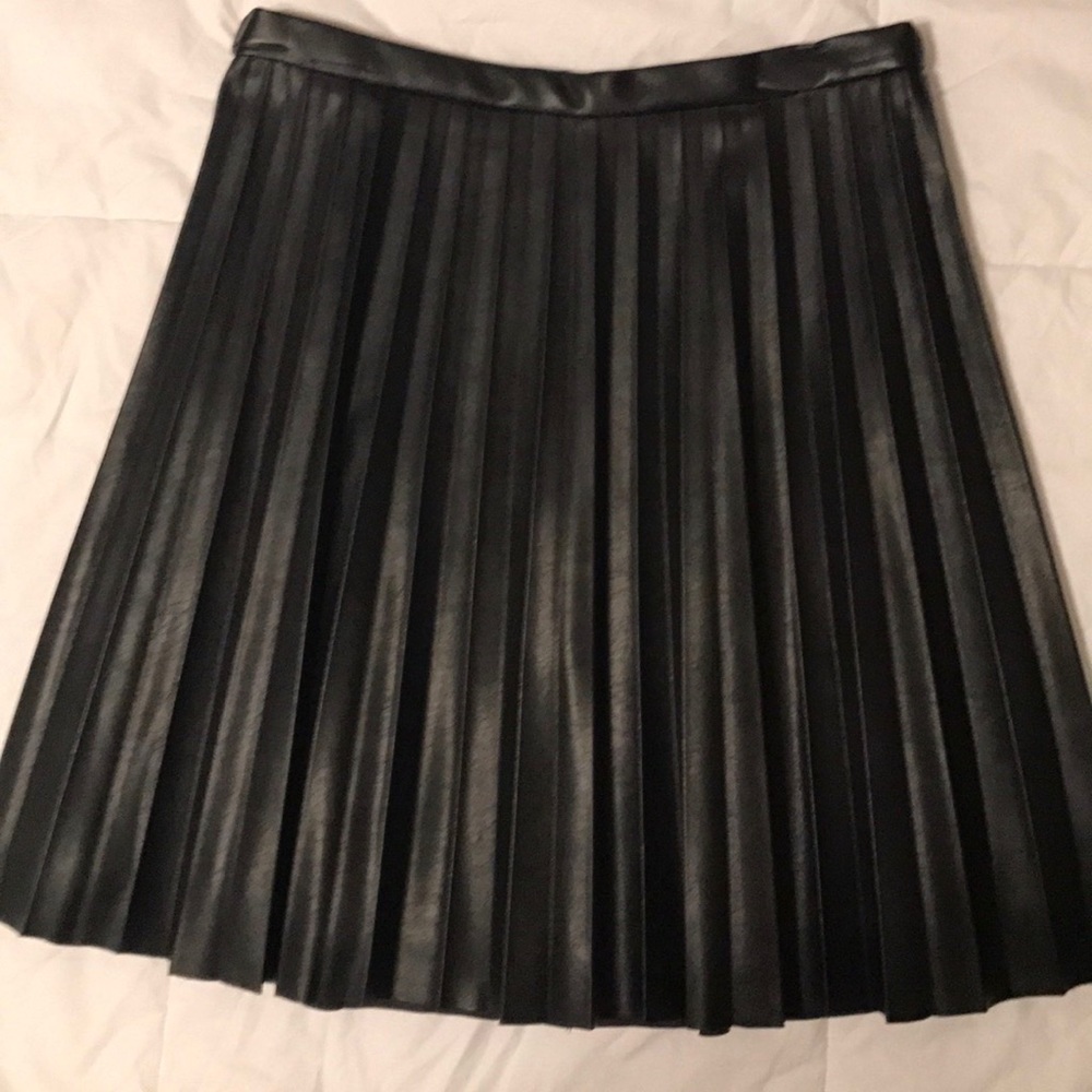J. Crew leather A-line skirt