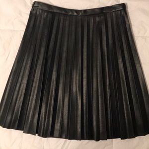 J. Crew leather A-line skirt
