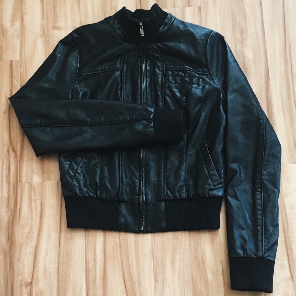 Sparkle & Fade Black Bomber Jacket // Size: S