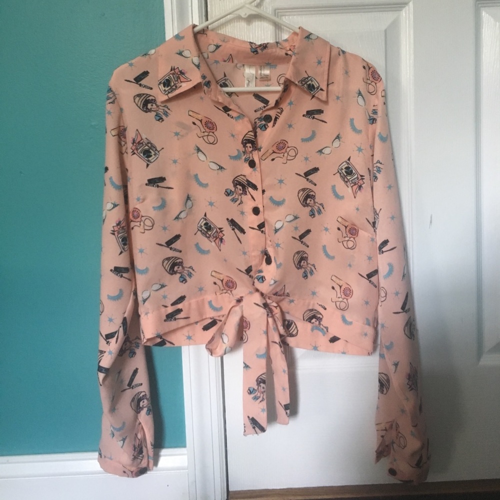 Retro tie button down