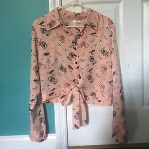 Retro tie button down