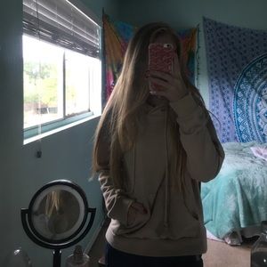 tan / beige forever 21 hoodie