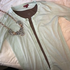 Mint colored cardigan