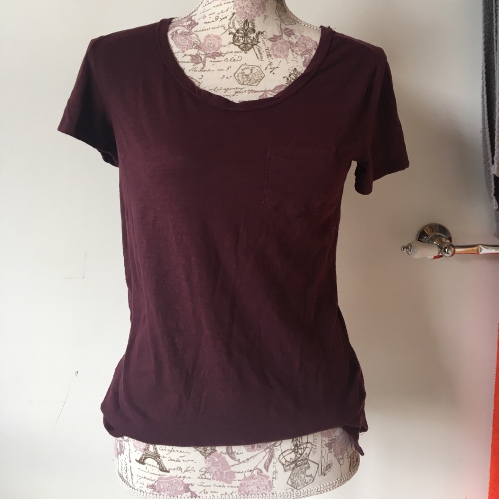 Maroon short sleeve