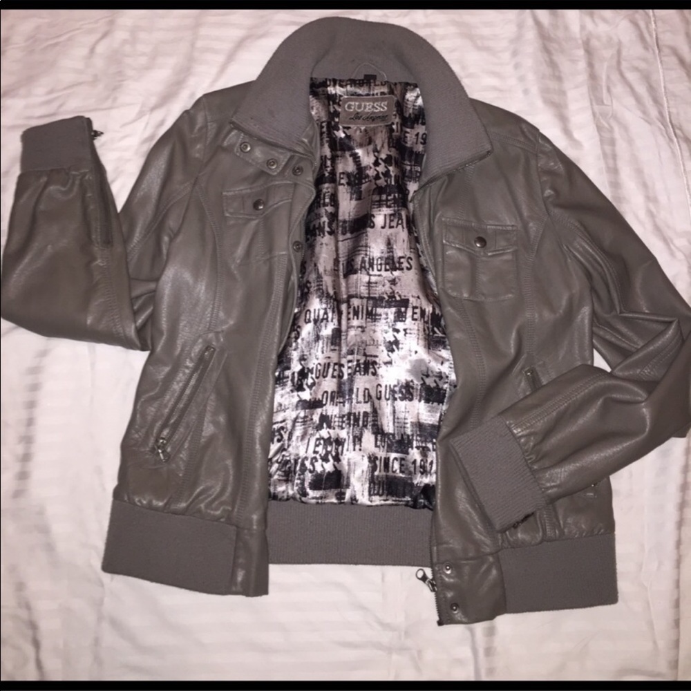 Moto faux-leather jacket