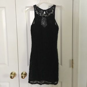 Tight short black fancy dress