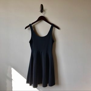 Black skater mini dress