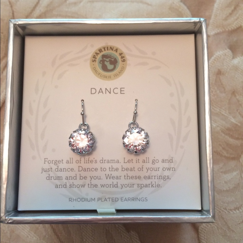 Silver drop earrings by Spartina 429