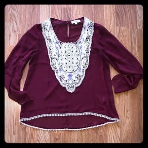 Burgundy Blouse