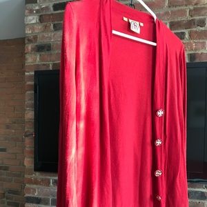 Small tory birch red cardigan