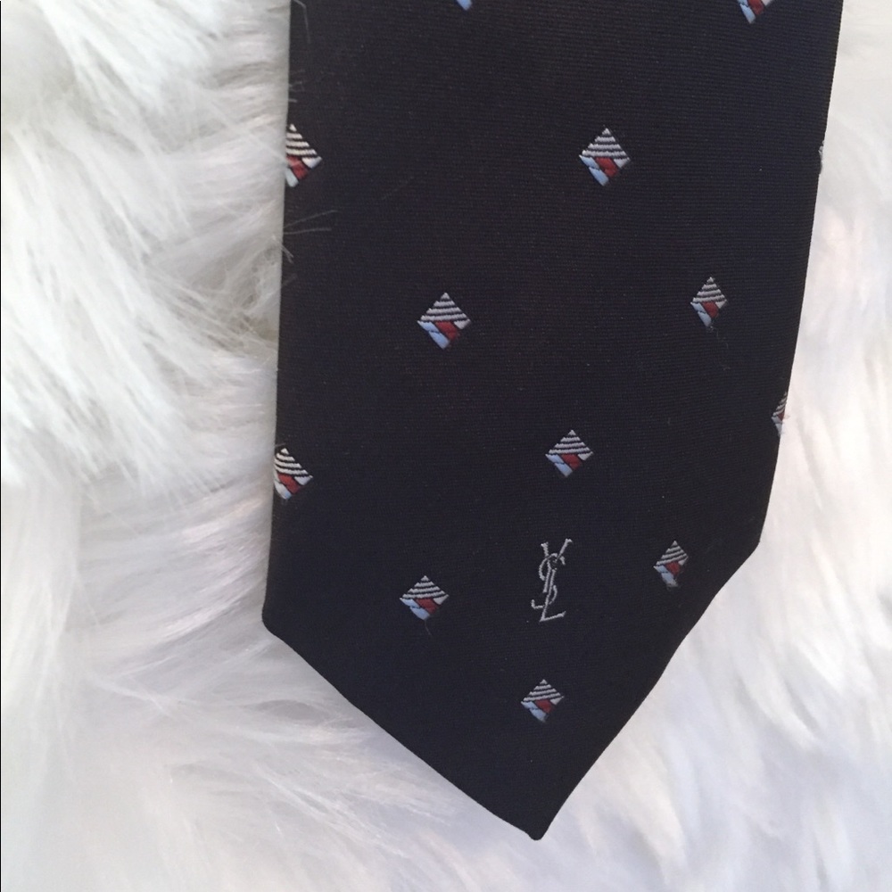Ysl Necktie Rabbit Men's Tie Ysl Vintage Brown Necktie - Gem