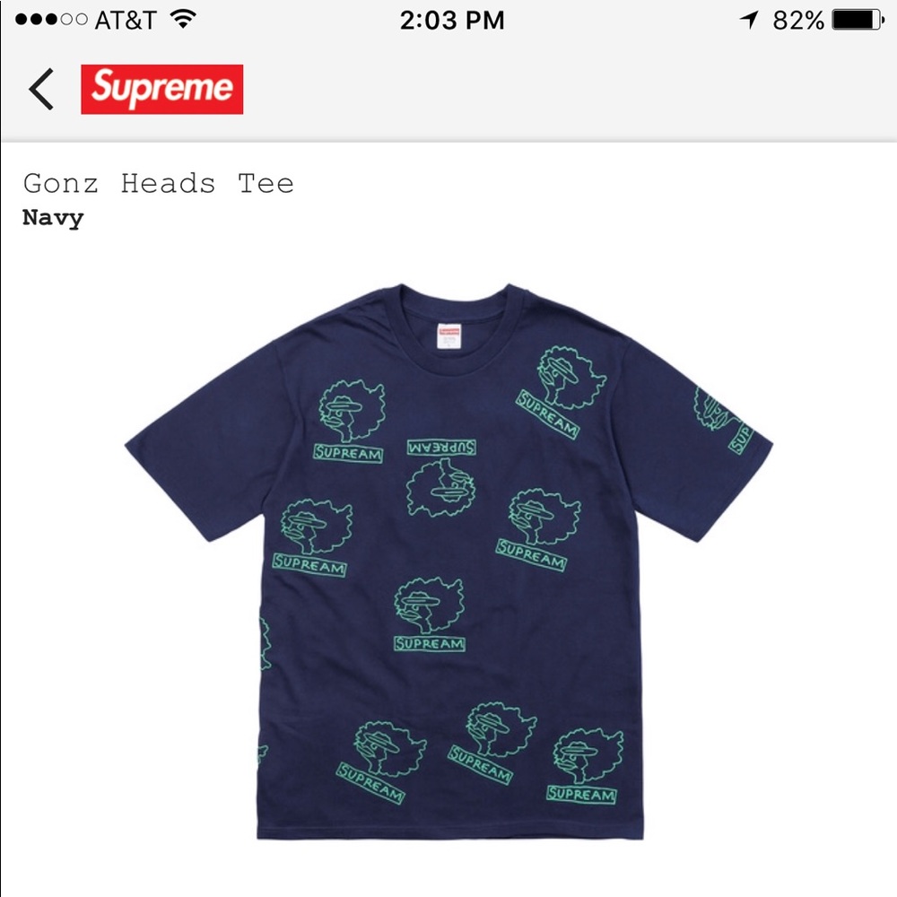 Supreme Gonz Head Tee FW17