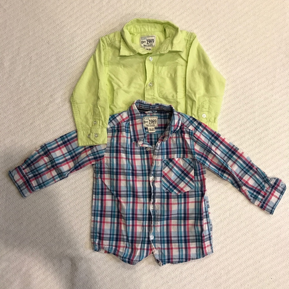 Boys shirts 100% cotton size 18-24months