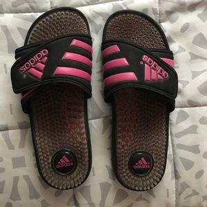 Pink Adidas Slip-Ons