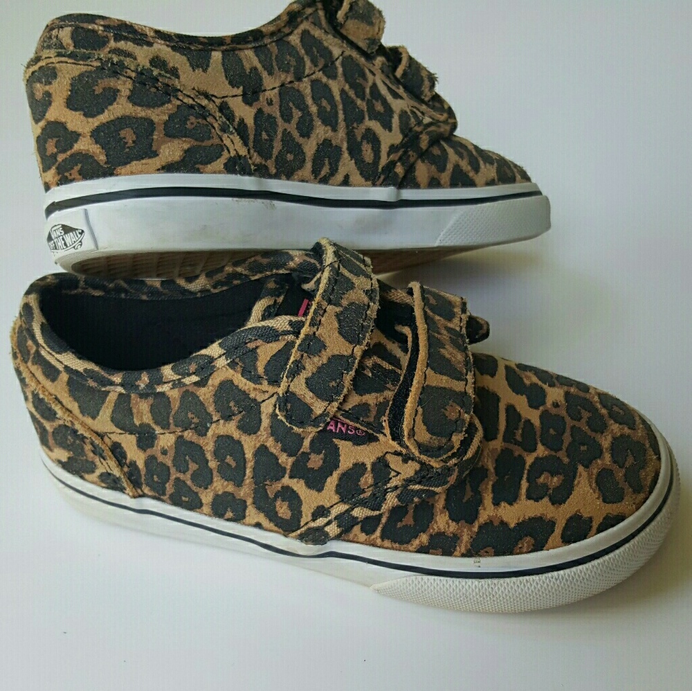 Vans Atwood Girls Leopard Cheetah Sneakers 9