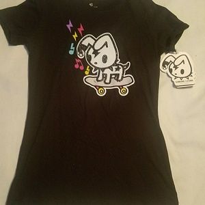 Black Bunny or Puppy on a Skateboard T-Shirt