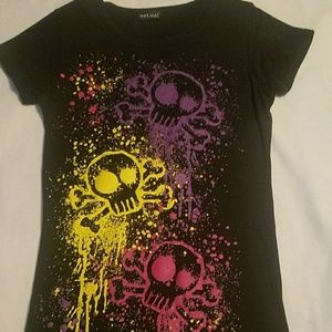 Paint Splattered Skull T-Shirt