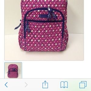 Vera Bradley Katarina Pink large quilted backpack