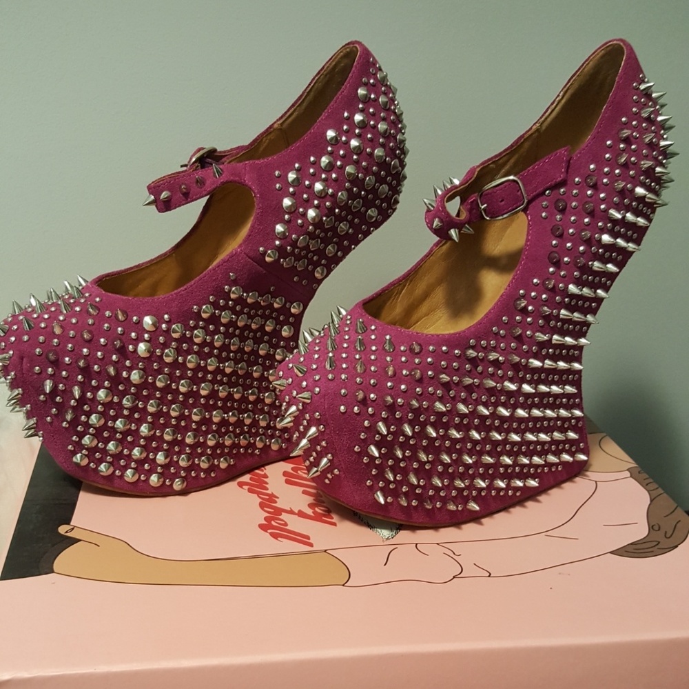 Size 6 Jeffrey Campbell Spiked Heel Less Shoe