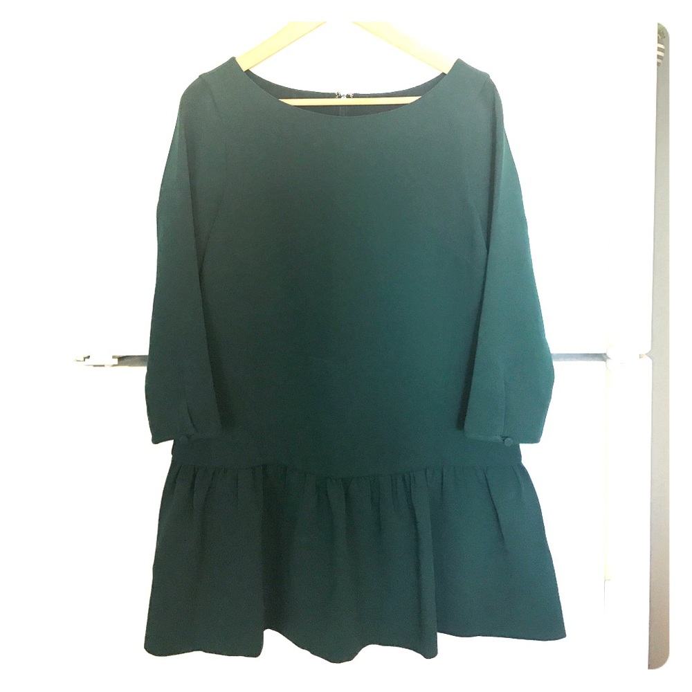 J. Crew drop waist peplum dress