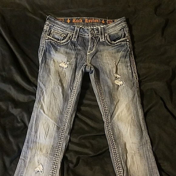 Rock Revival Bootcut Jeans sz 25R - Picture 4 of 8