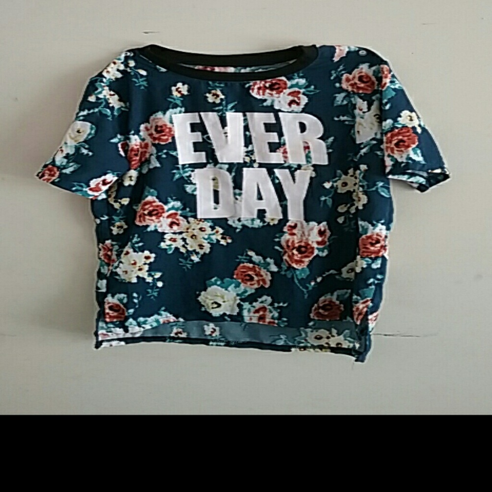 Womens flower prints top bright colors "EVER DAY"