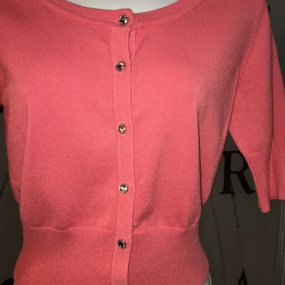 🎈REDUCED🎈coral Sweater 3/4 sleeve button up - Picture 6 of 8