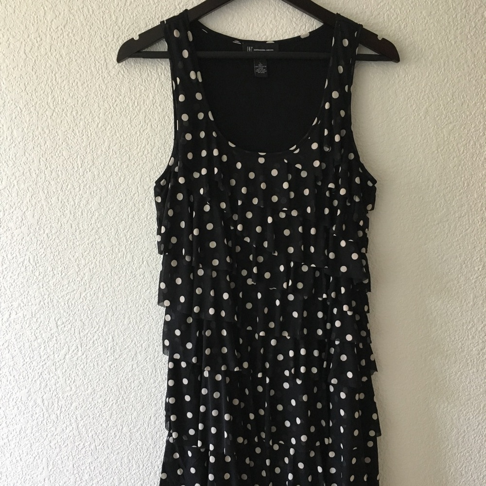 INC layered polka dot dress
