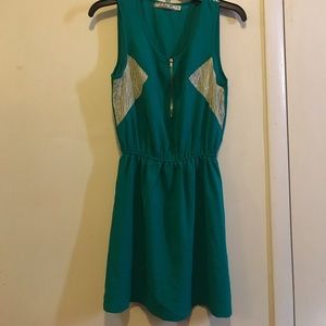 green dress