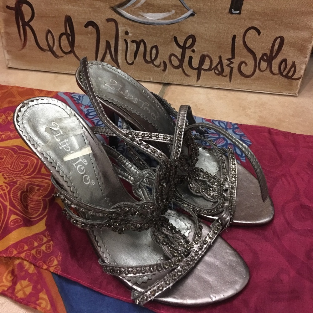 4/$50 Two Lips Too Heels Embellishedsandals