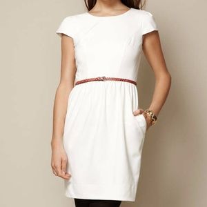 Shoshanna Ivory Cap Sleeve Tulip Dress