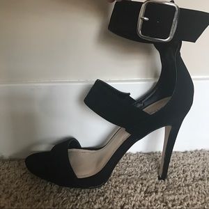 Black Ankle Strap Heels