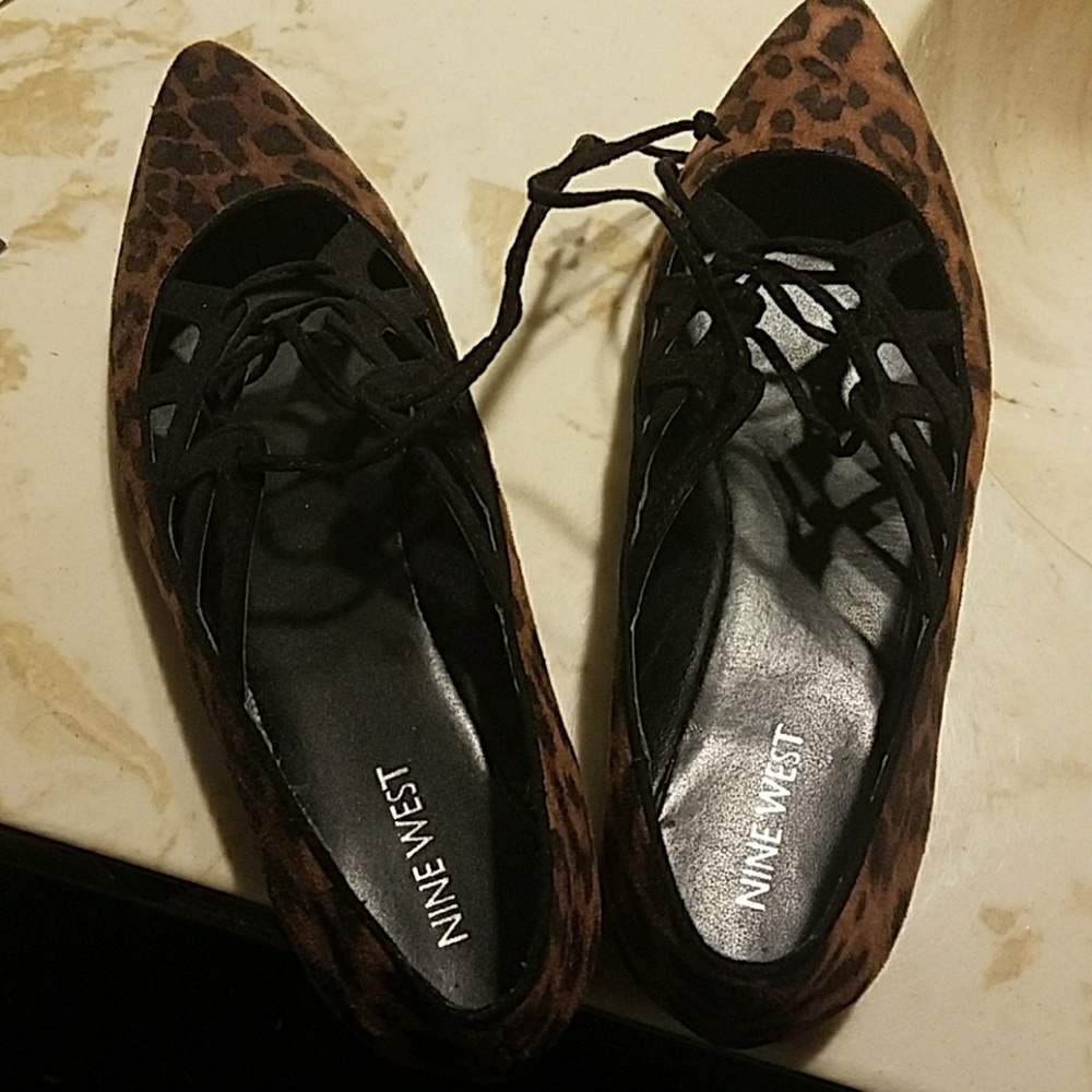 Leopard print flats