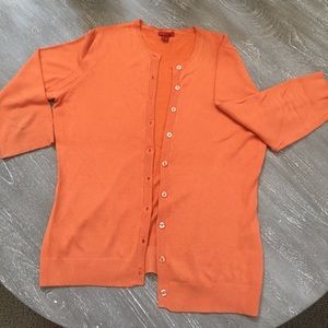 Tangerine orange cardigan